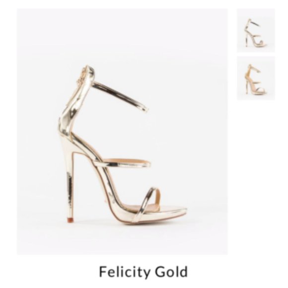 Marco Gianni Felicity Gold Heels - Picture 5 of 5